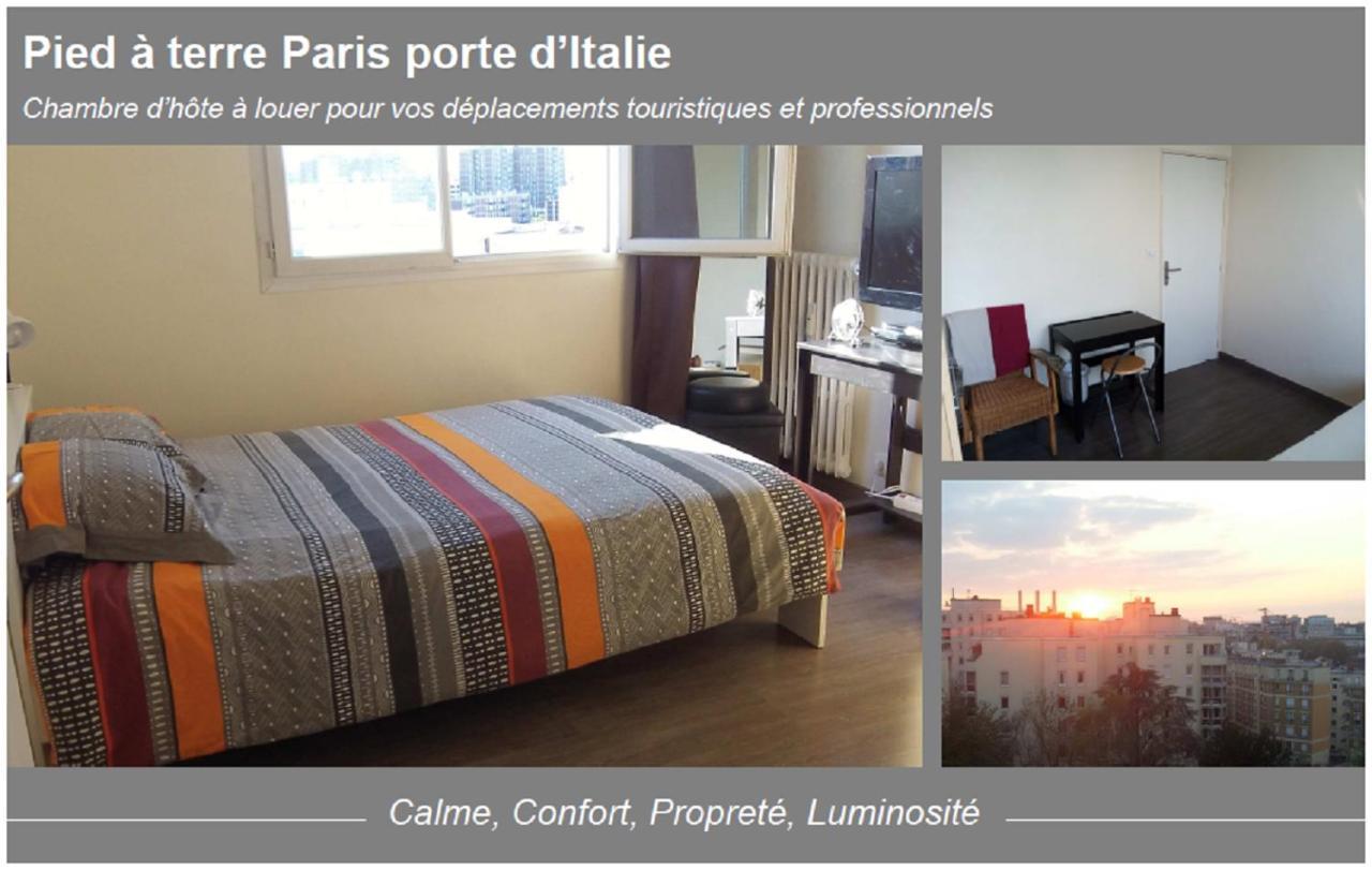 Paris Porte d'Italie - Chambre à louer avec parking et vue sur Paris Le Kremlin-Bicêtre Exterior foto